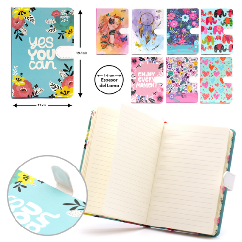 LIBRETA APUNTES GRANDE POINTER C/BROCHE NB-1707-A5  14CM x 19CM