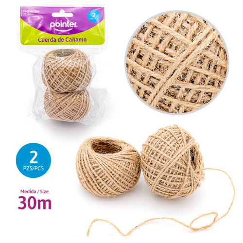 MANUALIDADES CAÑAMO POINTER CUERDA 30M 2PCS ROPE-1