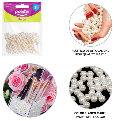 MANUALIDADES POINTER PERLAS BLANCAS ANC-1725