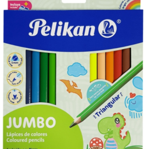 LAPICES COLOR PELIKAN TRIANGULAR JUMBO 5MM CJ-12UD LARGO 30330306/8/010015012