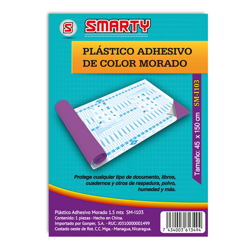 PLASTICO ADHESIVO SMARTY 1.5MT MR 45X150CM SM-03715MD