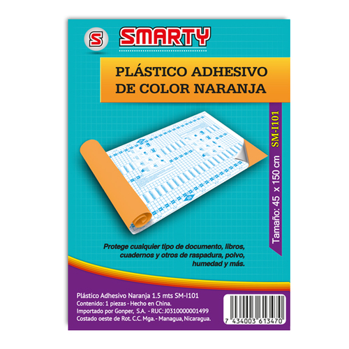 PLASTICO ADHESIVO SMARTY 1.5MT NJ 45X150CM SM-03715NJ