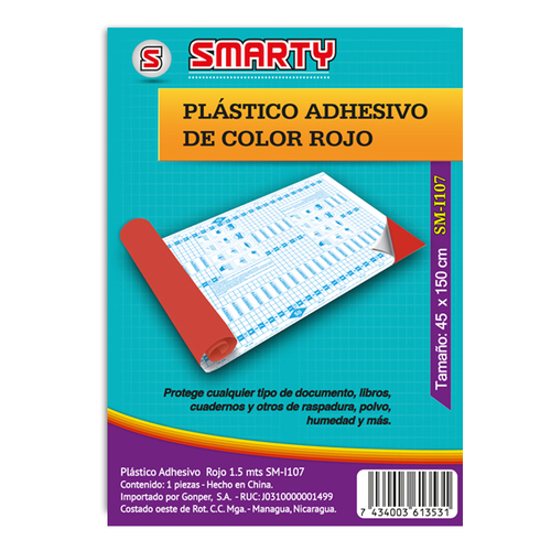 PLASTICO ADHESIVO SMARTY 1.5MT RJ 45X150CM SM-03715RJ