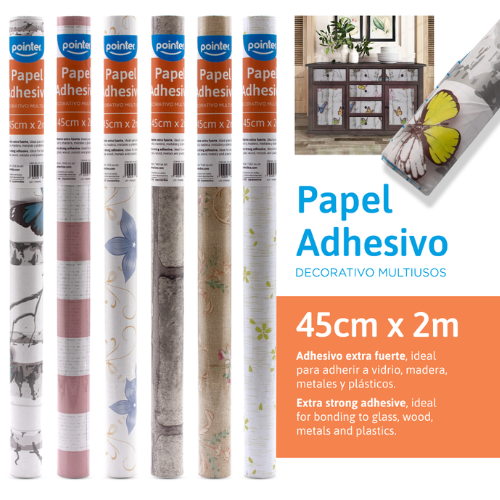 PLASTICO ADHESIVO POINTER DECORATIVO RO-2MT PA-1802-2M