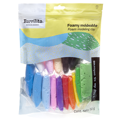 FOAMY BARRILITO MOLDEABLE P/MANUALIDADES MIXTO PAQ-15UD 8733FMMX