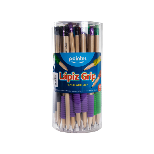 LAPIZ GRAFITO POINTER NATURAL C/GRIP TARR-48PCS HB-4437
