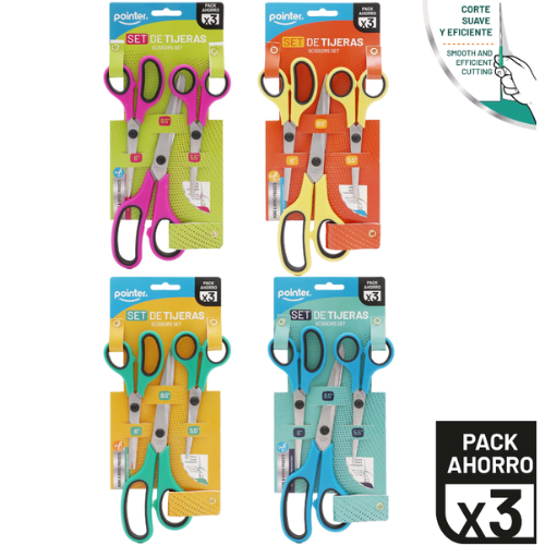 TIJERA POINTER OFICINA BLT-3UDS SOFTY 6"/5 1/2" SSO-AS-3