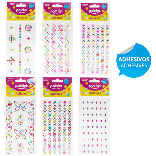 MANUALIDADES APLIQUES POINTER PIEDRAS SURT ANC-1860