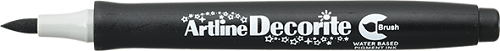 MARCADOR ARTLINE DECORITE BRUSH NEGRO EDF-F
