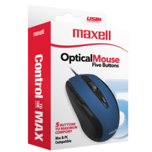 MOUSE MAXELL USB OPTICO MOWR-105 C/5B AZUL 348417