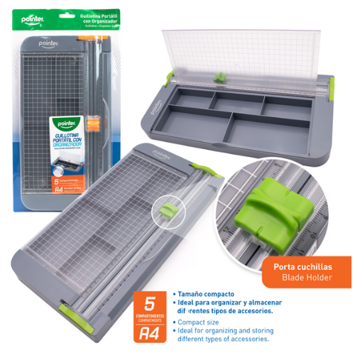 CIZALLA POINTER PLASTICA C/ORGANIZADOR A4 PC-1935