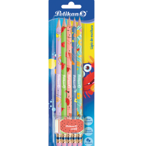 SET LAPIZ GRAFITO PELIKAN TRIANG #2 HB C/BORRADOR 5PCS DISEÑO 30330237