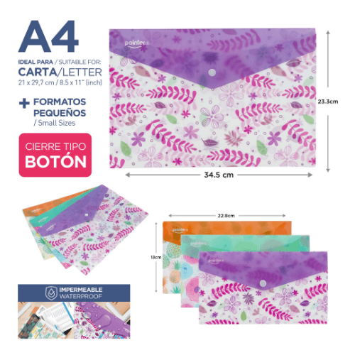 SOBRE POINTER PLASTICO C/BROCHE HORIZONTAL 2PCS PF-1960*NC*