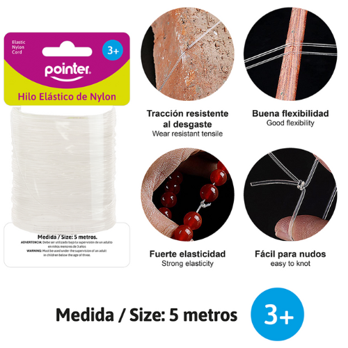 HILO POINTER NYLON ELASTICO 5MT ANC-1956