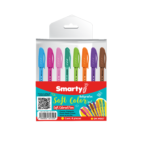 SET LAPICERO SMARTY TRI-X FASHION 1.0MM 8PCS SM-M007