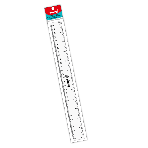 REGLA PLASTICA SMARTY 30CM TRANSPARENTE SM-N033 C/C