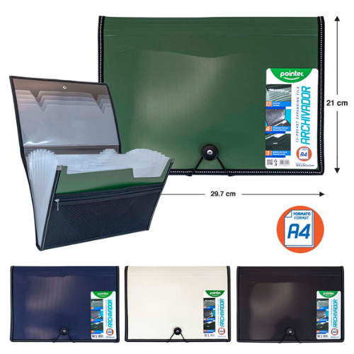 ARCHIVADOR ACORDEON POINTER A4 13DIV FL1-42
