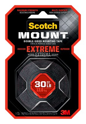 ADHESIVO DOBLE CARA 3M SCOTCH EXTREME 414H 1"x60" (2.54CMx1.52MTS) 30LBS INTERIOR/EXTERIOR