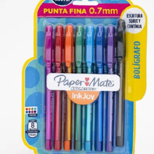 SET LAPICERO PAPERMATE INKJOY 100ST 0.7 BLT-8COL 2107730