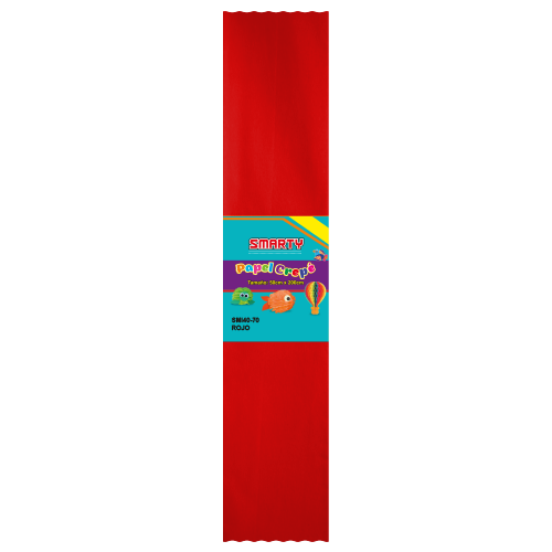 PAPEL CREPE SMARTY SMSH40-01 ROJO 50X200CM