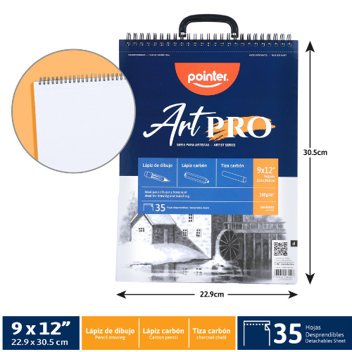 BLOCK BOCETO POINTER 35 HJ BL 9X12" 160GR DBSK-160-912 SECO**DV**