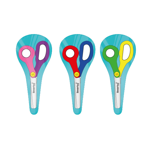 TIJERA SMARTY ESCOLAR  5" SMB-SAA25350 BICOLOR