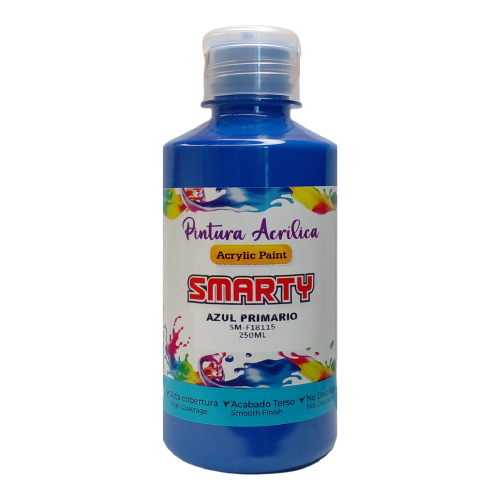PINTURA SMARTY ACRILICA 250ML AZUL PRIMARIO SM-F18115