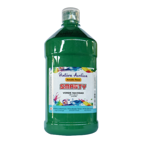 PINTURA SMARTY ACRILICA 1000ML VERDE NAVIDAD SM-F18223