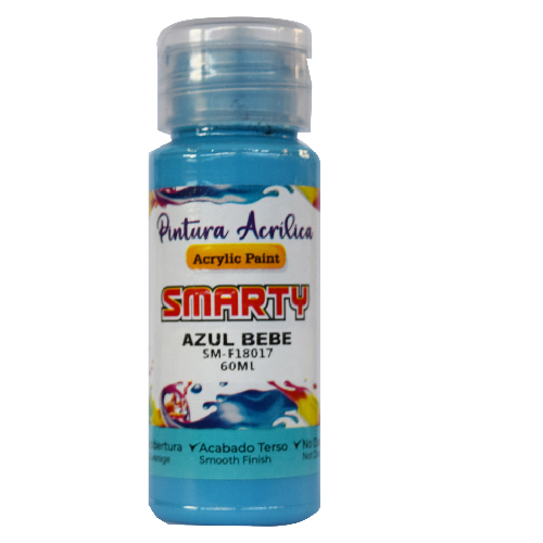 PINTURA SMARTY ACRILICA 60ML AZUL BEBE SM-F18017