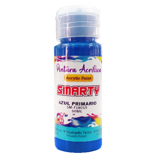 PINTURA SMARTY ACRILICA 60ML AZUL PRIMARIO SM-F18015