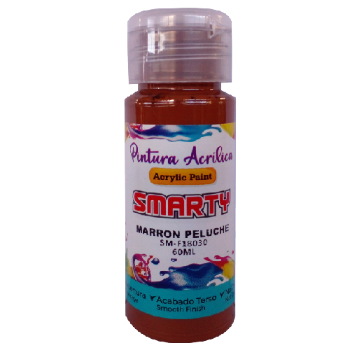 PINTURA SMARTY ACRILICA 60ML MARRON PELUCHE SM-F18030