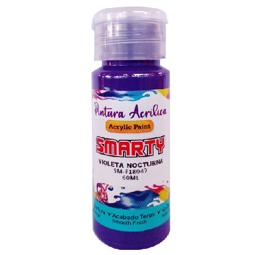 PINTURA SMARTY ACRILICA 60ML VIOLETA NOCTURNA SM-F18047