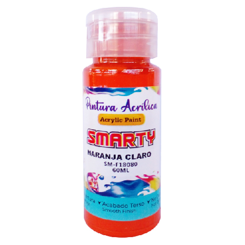 PINTURA SMARTY ACRILICA 60ML NARANJA CLARO SM-F18080