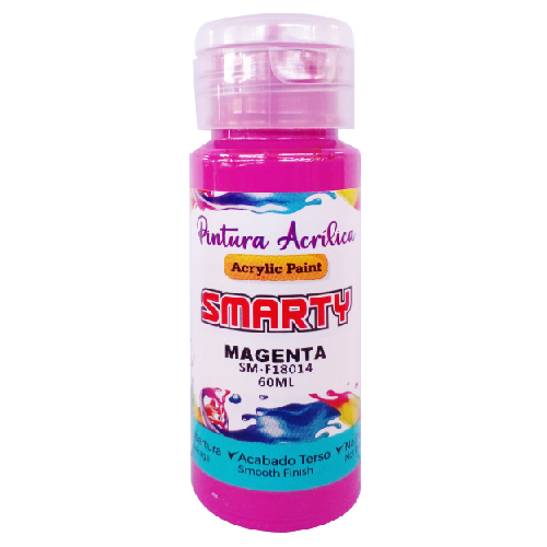 PINTURA SMARTY ACRILICA 60ML MAGENTA SM-F18014