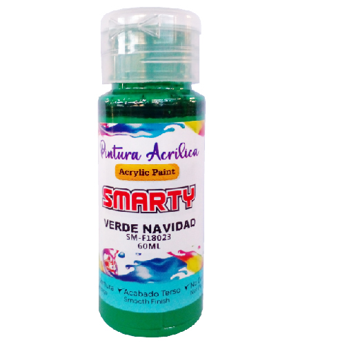 PINTURA SMARTY ACRILICA 60ML VERDE NAVIDAD SM-F18023