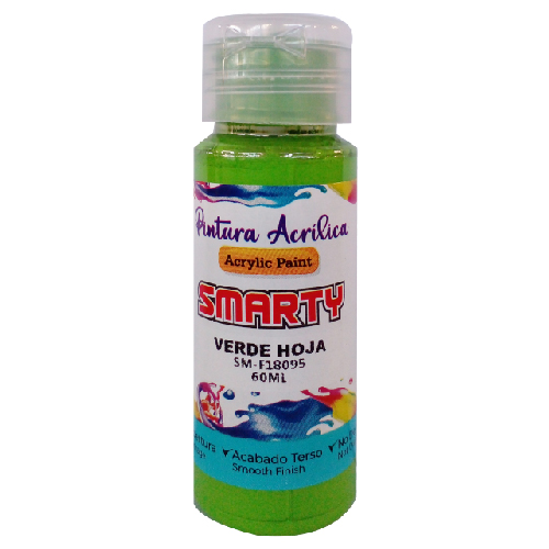 PINTURA SMARTY ACRILICA 60ML VERDE HOJA SM-F18095