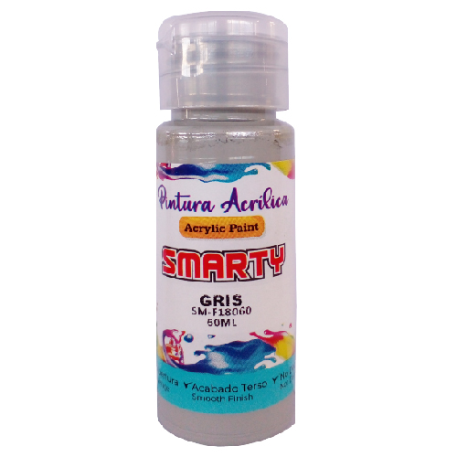 PINTURA SMARTY ACRILICA 60ML GRIS SM-F18060