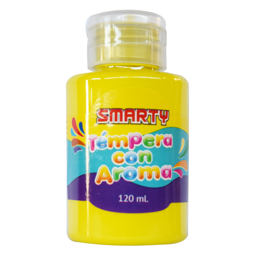 TEMPERA SMARTY AMARILLO C/AROMA 120ML SM-F28002