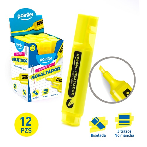 RESALTADOR POINTER P/B AMARILLO FP-6021-YW