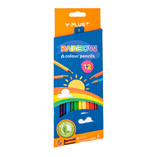 LAPICES COLOR Y-PLUS RAINBOW 12COL LARGO TRIANGULAR PC110402