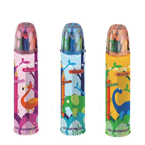 SET LAPICES COLOR Y-PLUS FOREST TRIANGULAR12COL PC170400 CILINDRO