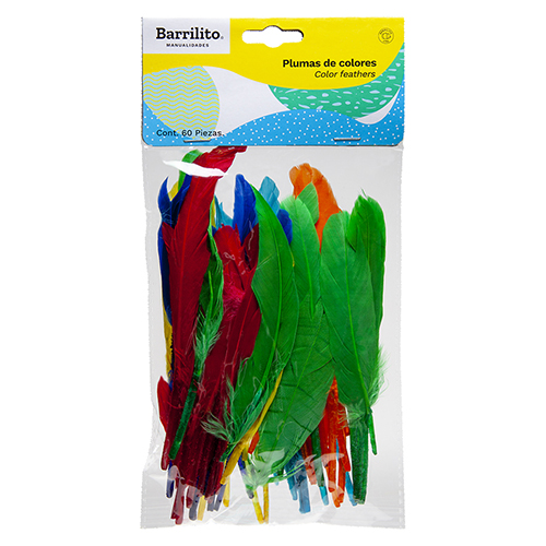 MANUALIDADES BARRILITO PLUMAS COLORES F009 BL-60