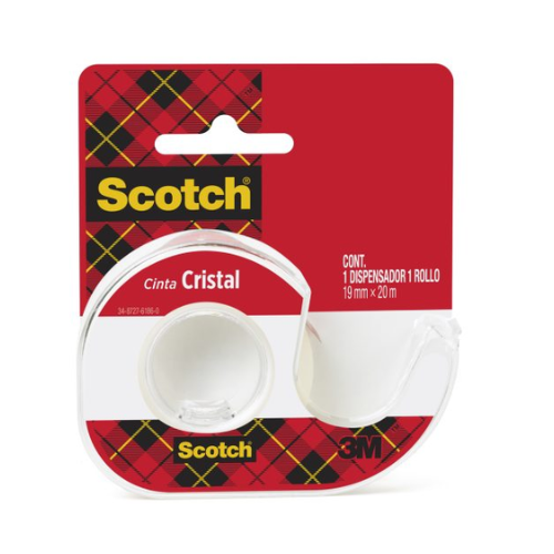 TAPE 3M SCOTCH C/DISPENSADOR CRISTAL 19MMx20M CC-1920-DSP