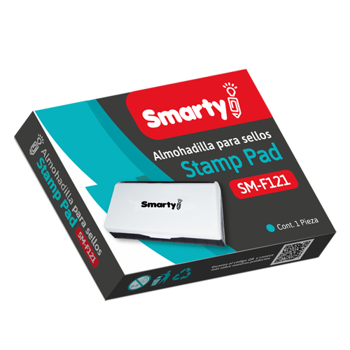 ALMOHADILLA SMARTY PLASTICA AZUL 10.1X7 CM SM-F121