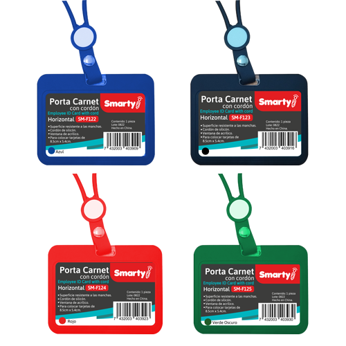 PORTA CARNET SMARTY HORIZONTAL C/CORDON ROJO SM-F124