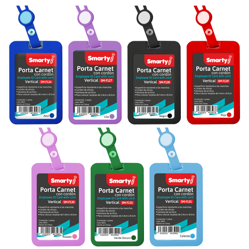 PORTA CARNET SMARTY VERTICAL C/CORDON ROJO SM-F129