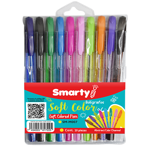 SET LAPICERO SMARTY TRI-X MIX 1.0MM 10PCS SM-M024
