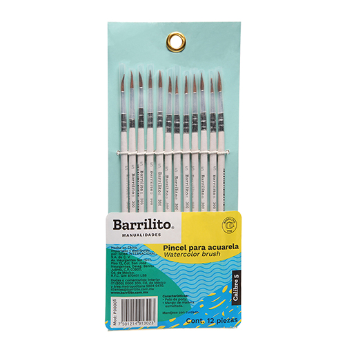 PINCEL BARRILITO ACUARELA REDONDO P30005 PELO/PONY