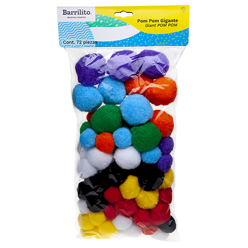 MANUALIDADES BARRILITO POM POM GRANDE BB72 BL-72UD