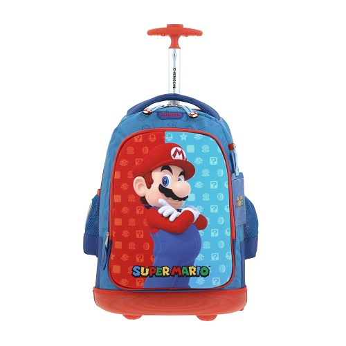 MOCHILA CHENSON MARIO BROS DULP C/RODO/LUZ 17" MB66083-9 A5